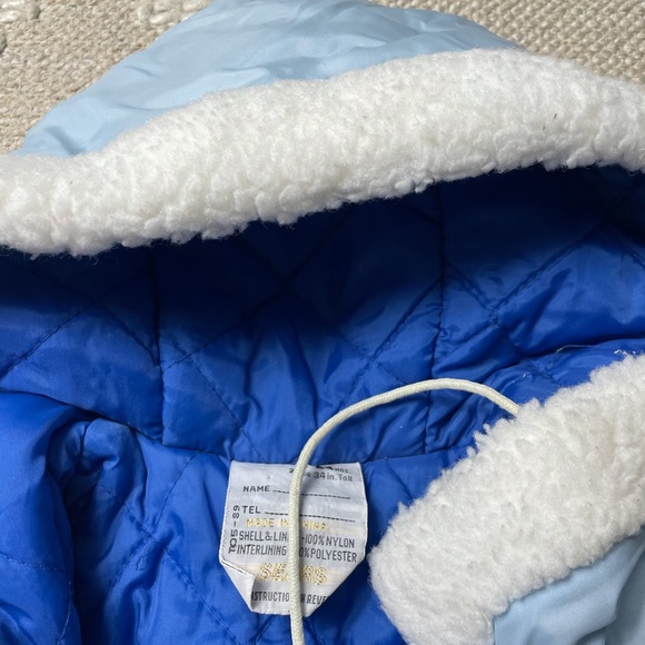 COPY - Vintage Sears Baby One Piece Snow Suit Light And Fark Blue 6-24 Months - Picture 6 of 8